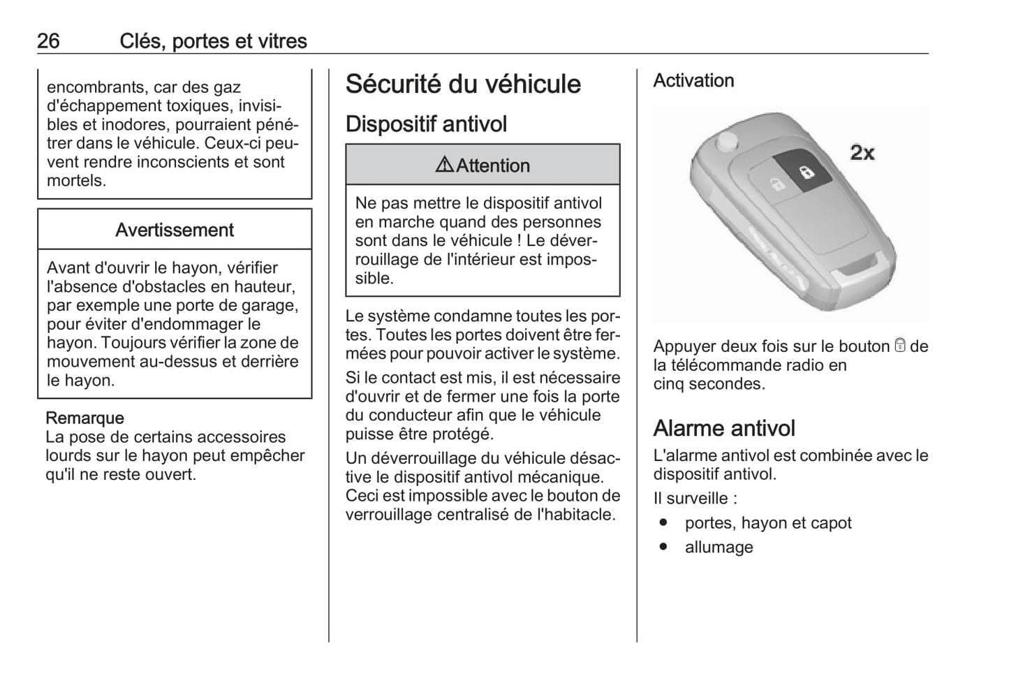 2016 Opel Adam Owner's Manual | French