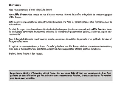 2008-2011 Alfa Romeo Brera Bedienungsanleitung | Französisch