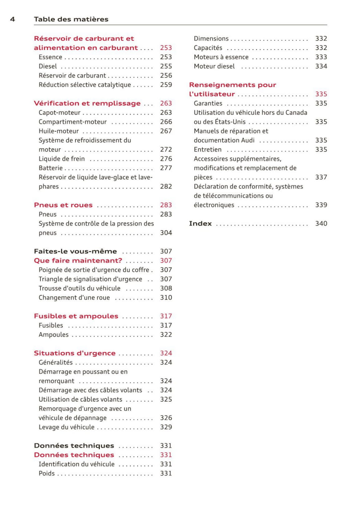 2010-2013 Audi A8/S8 Owner's Manual | French