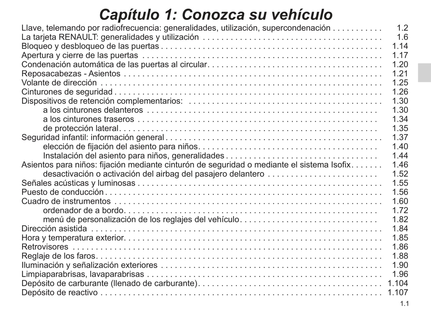 2018-2019 Renault Mégane Owner's Manual | Spanish