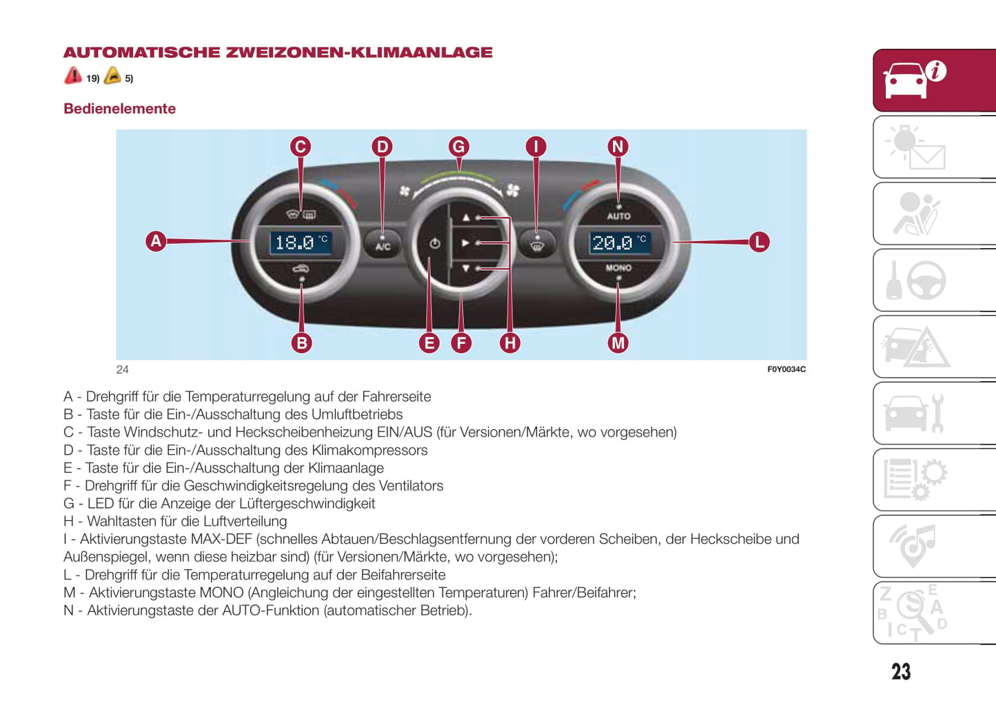 2017-2018 Fiat 500L Bedienungsanleitung | Deutsch