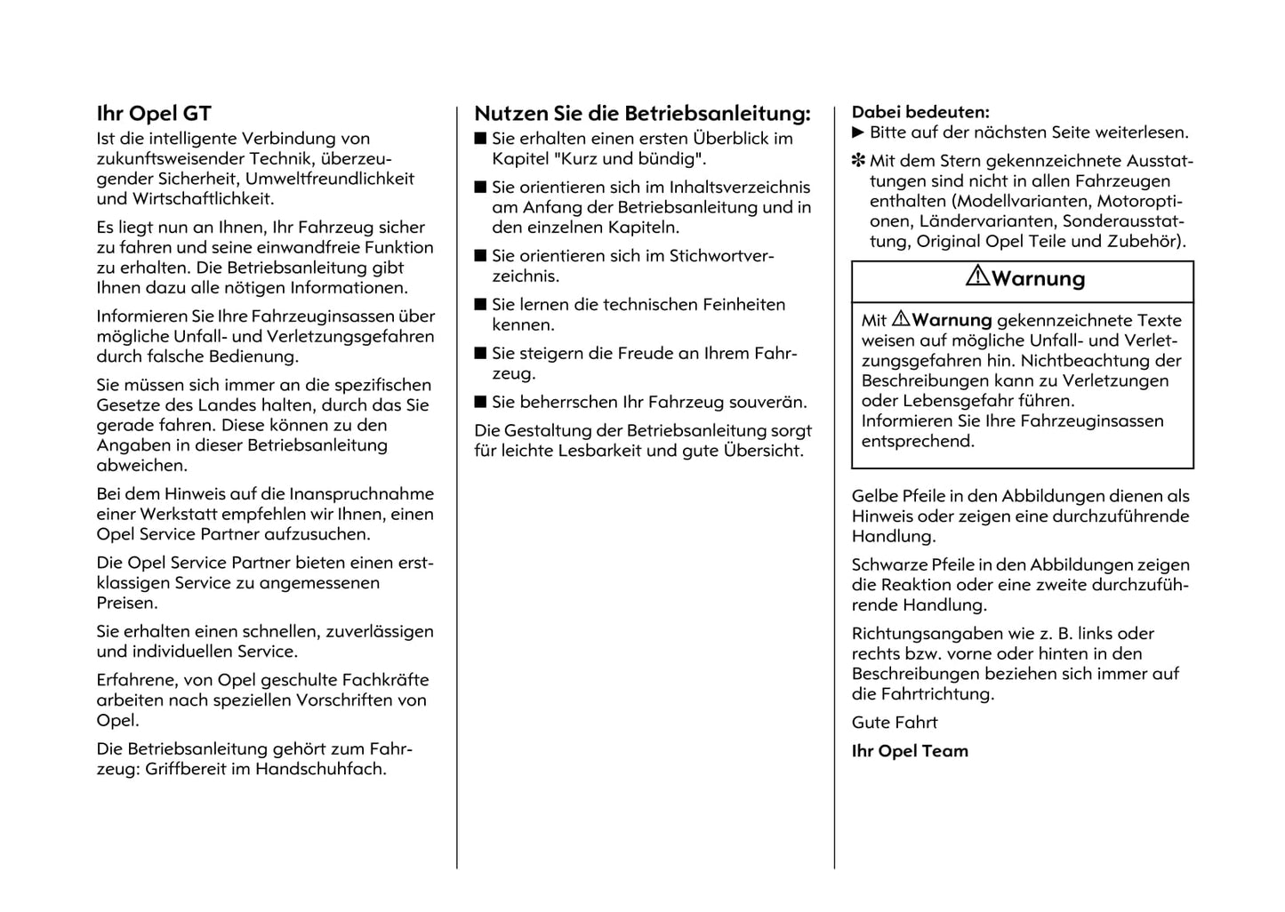 2007-2009 Opel GT Bedienungsanleitung | Deutsch