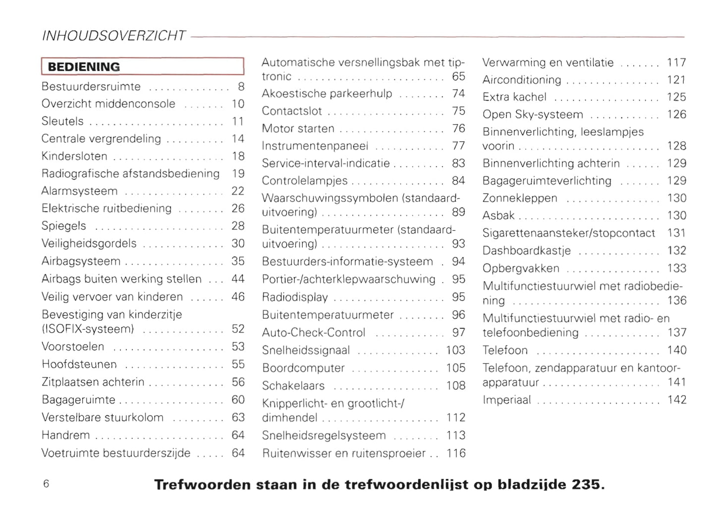 2000-2008 Audi A2 Bedienungsanleitung | Niederländisch