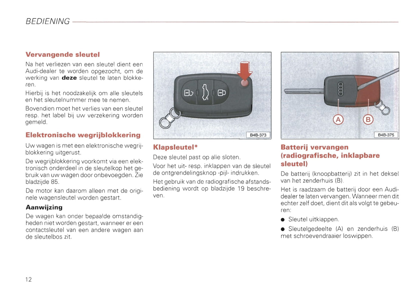 2000-2008 Audi A2 Bedienungsanleitung | Niederländisch