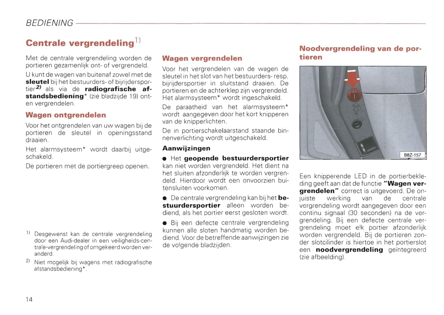 2000-2008 Audi A2 Bedienungsanleitung | Niederländisch