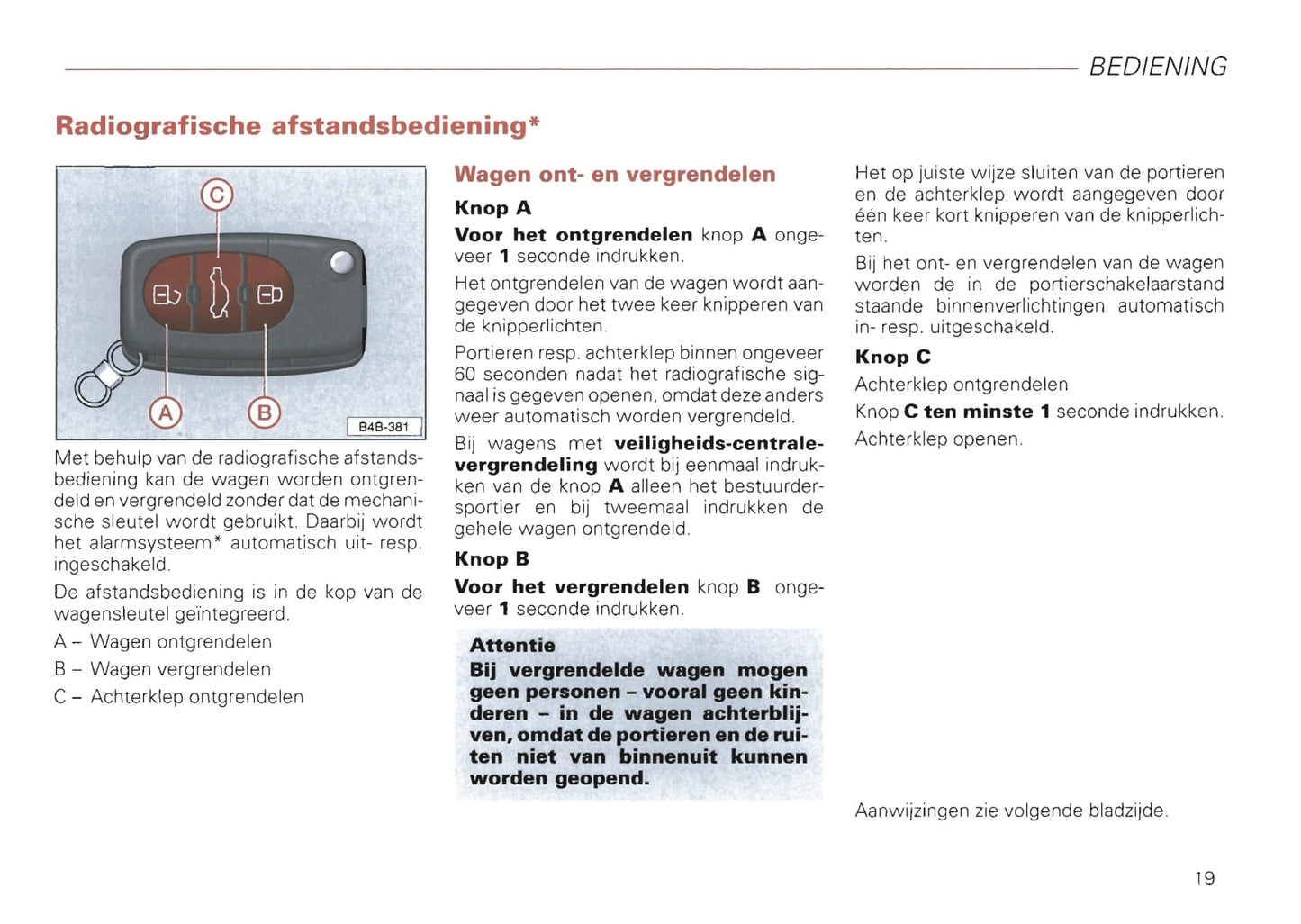 2000-2008 Audi A2 Bedienungsanleitung | Niederländisch