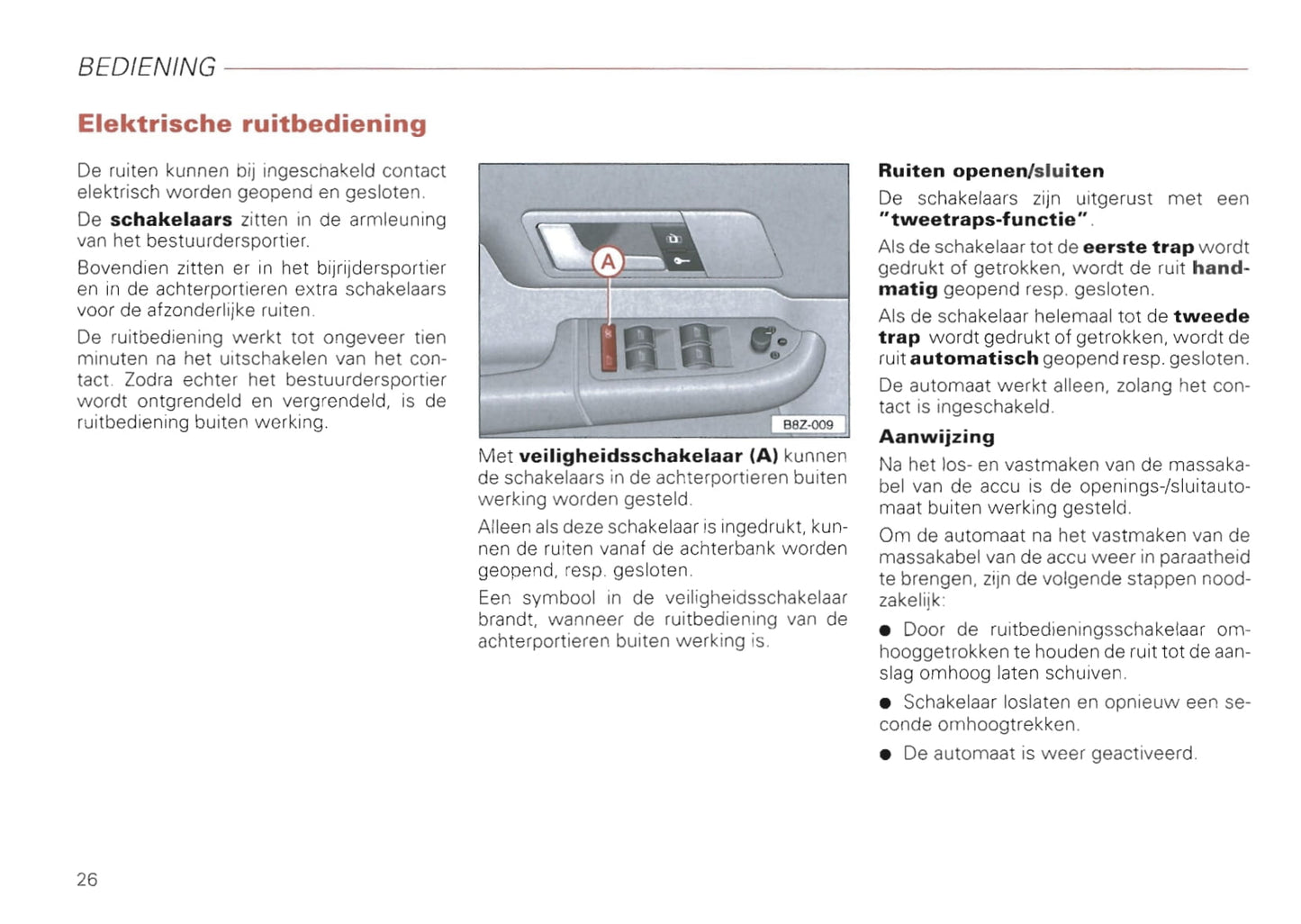 2000-2008 Audi A2 Bedienungsanleitung | Niederländisch