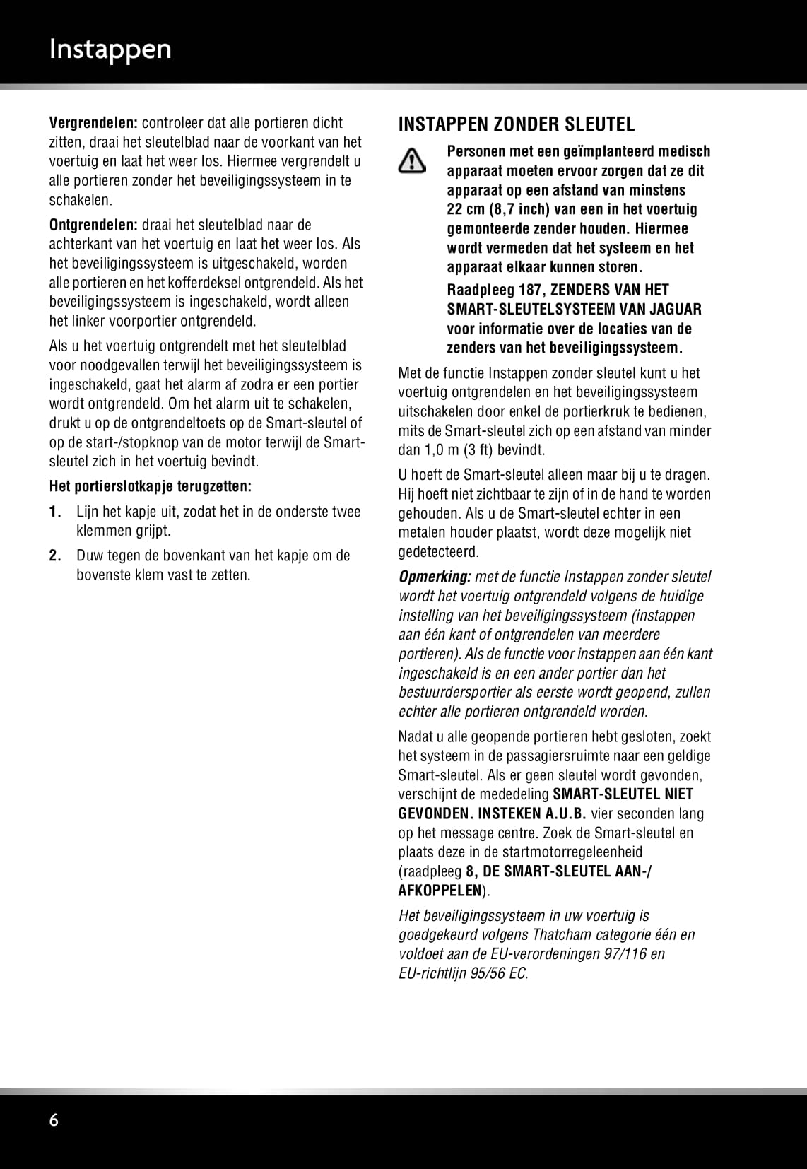 2008-2009 Jaguar XF Owner's Manual | Dutch