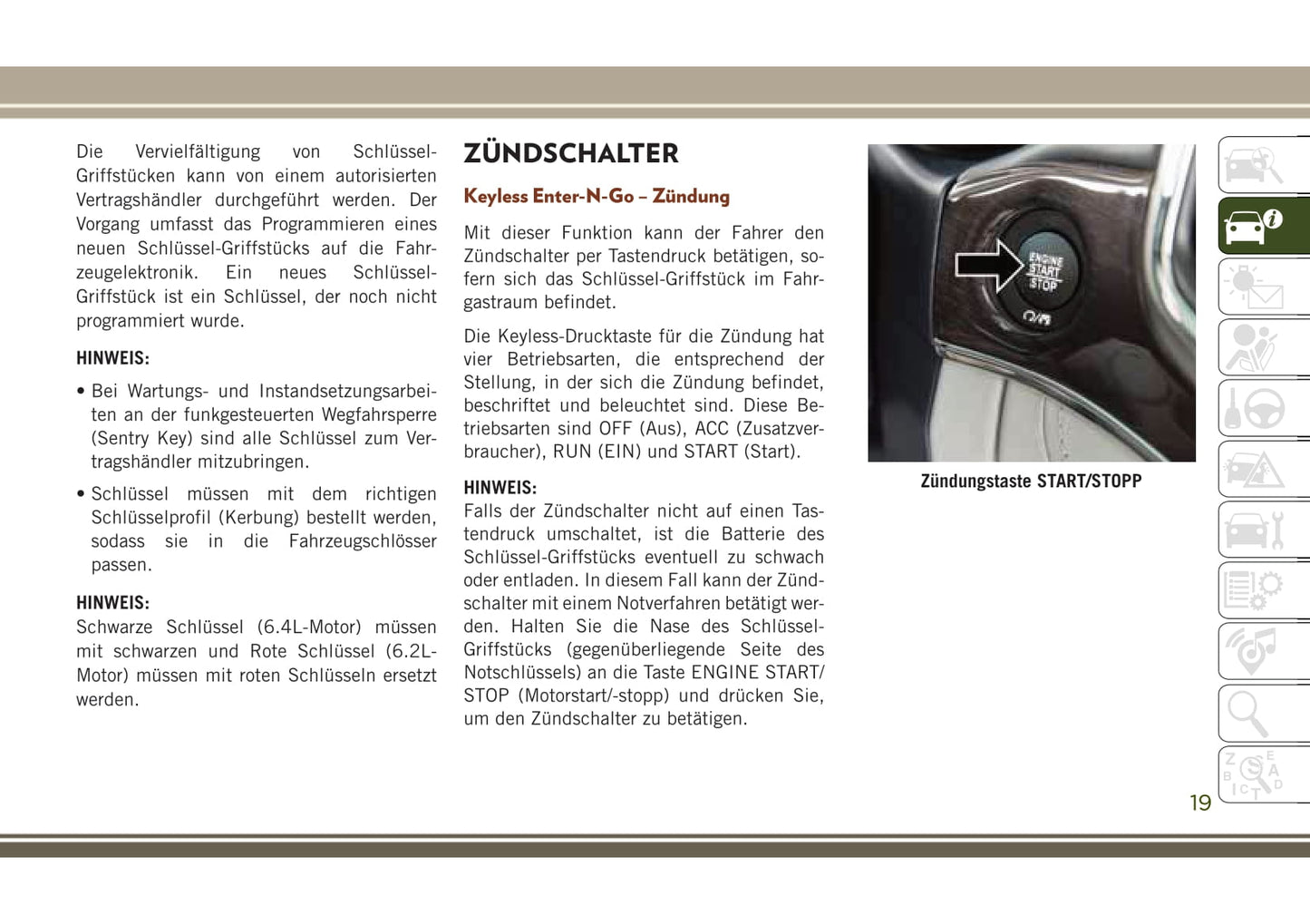 2018 Jeep Grand Cherokee/Grand Cherokee SRT Owner's Manual | German