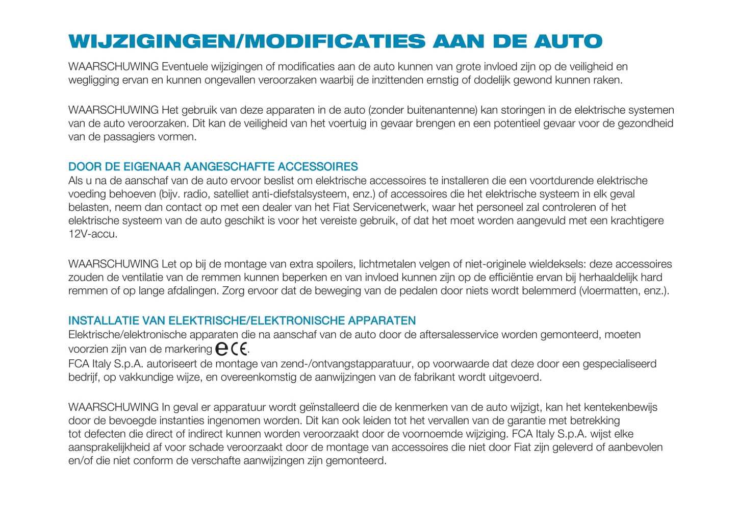 2021-2022 Fiat 500e Bedienungsanleitung | Niederländisch