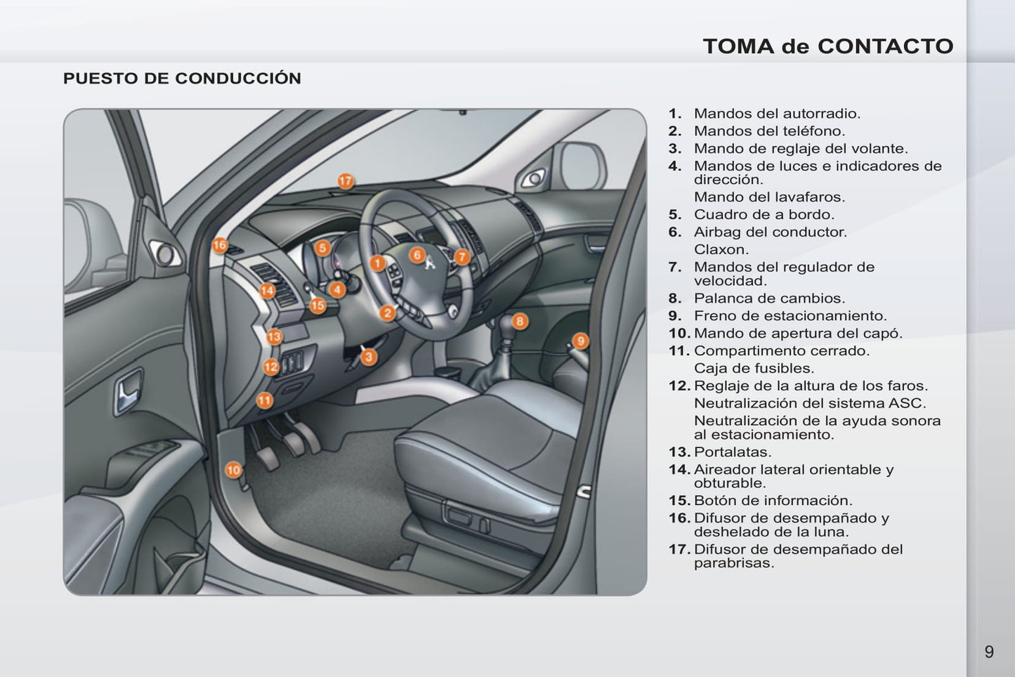 2011-2012 Peugeot 4007 Bedienungsanleitung | Spanisch