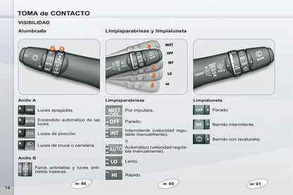 2011-2012 Peugeot 4007 Bedienungsanleitung | Spanisch