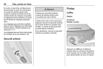 2017-2018 Opel Astra Owner's Manual | French