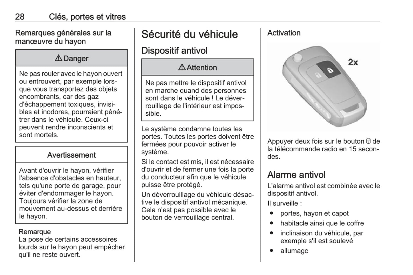 2017-2018 Opel Astra Owner's Manual | French