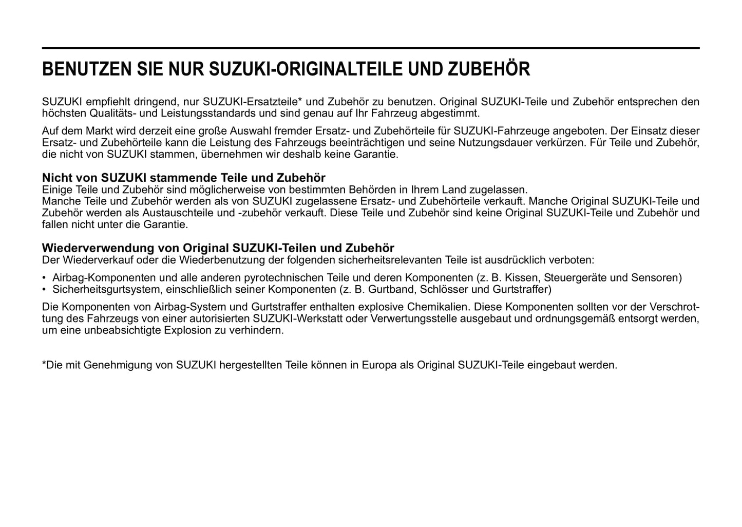 2016-2017 Suzuki Swift Bedienungsanleitung | Deutsch