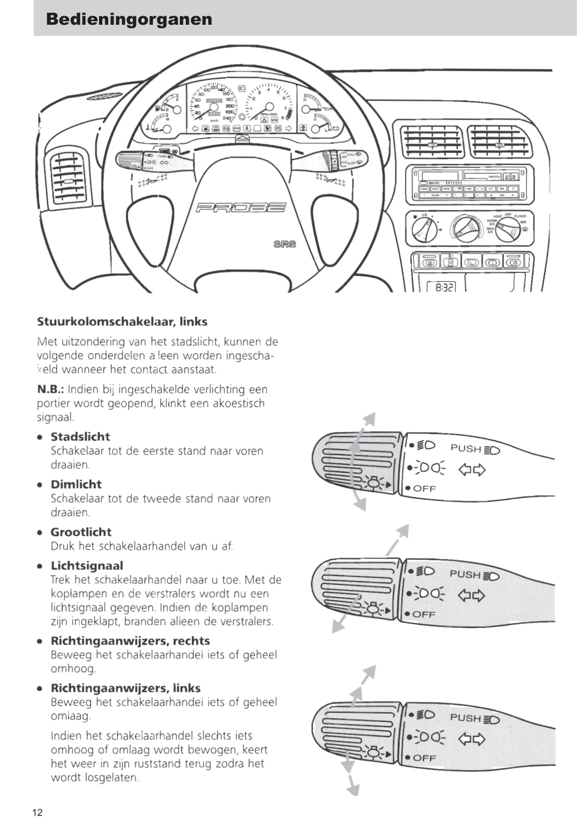 1993-1997 Ford Probe Bedienungsanleitung | Niederländisch