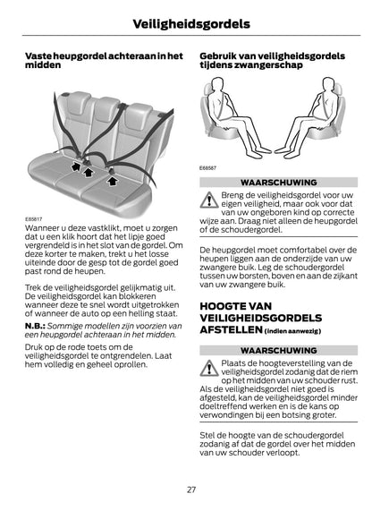 2014-2015 Ford EcoSport Bedienungsanleitung | Niederländisch