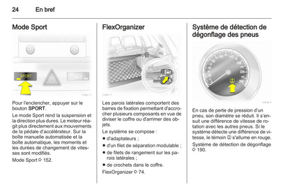 2010-2011 Opel Zafira Owner's Manual | French