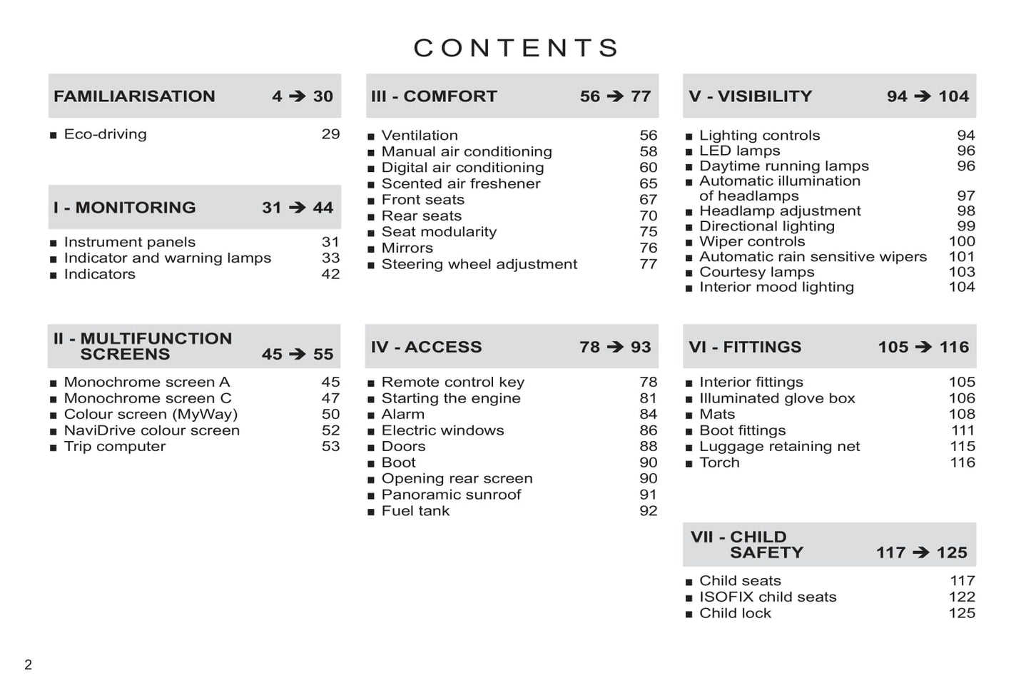 2011-2013 Citroën C4 Picasso/C4 Grand Picasso Owner's Manual | English