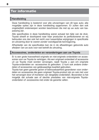 2019-2020 Toyota C-HR Bedienungsanleitung | Niederländisch
