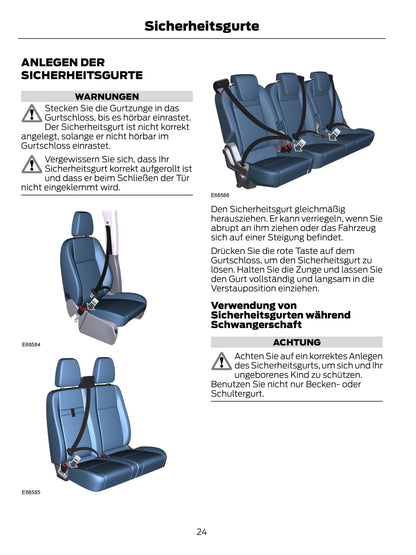 2015-2016 Ford Tourneo Custom / Transit Custom Bedienungsanleitung | Deutsch