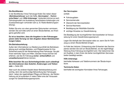 2003-2004 Skoda Suberb Owner's Manual | German