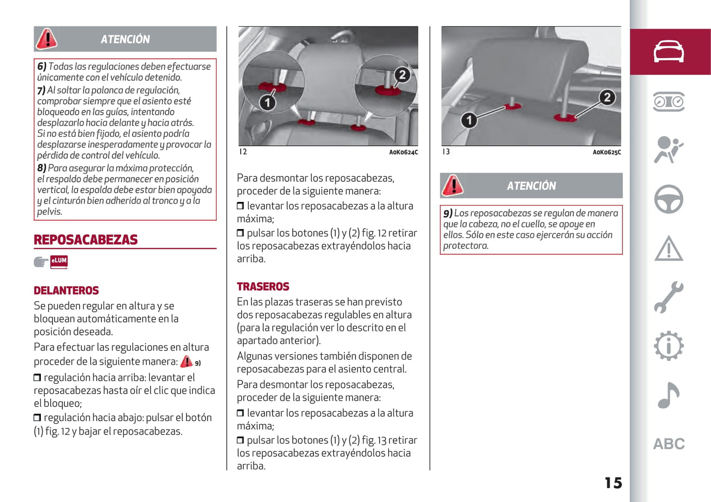 2016-2021 Alfa Romeo Giulietta Owner's Manual | Spanish