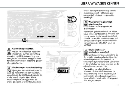 1986-1990 Ford Escort/Escort Van/Escort Express Owner's Manual | Dutch