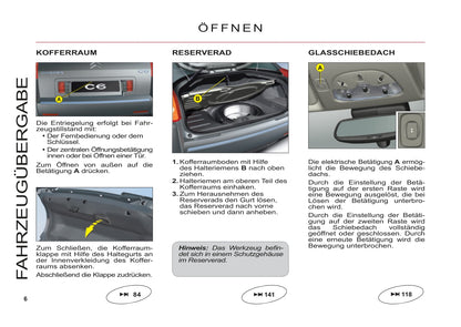 2011-2012 Citroën C6 Owner's Manual | German