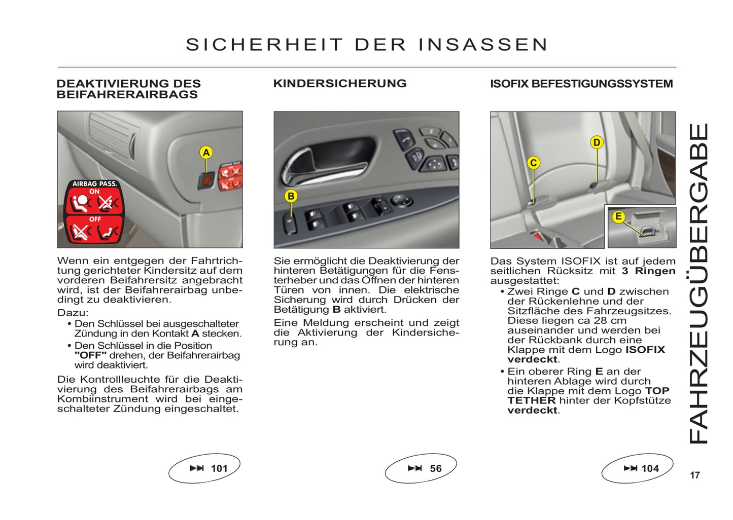 2011-2012 Citroën C6 Owner's Manual | German