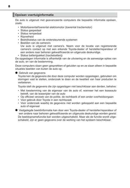 2021-2022 Toyota Prius Owner's Manual | Dutch