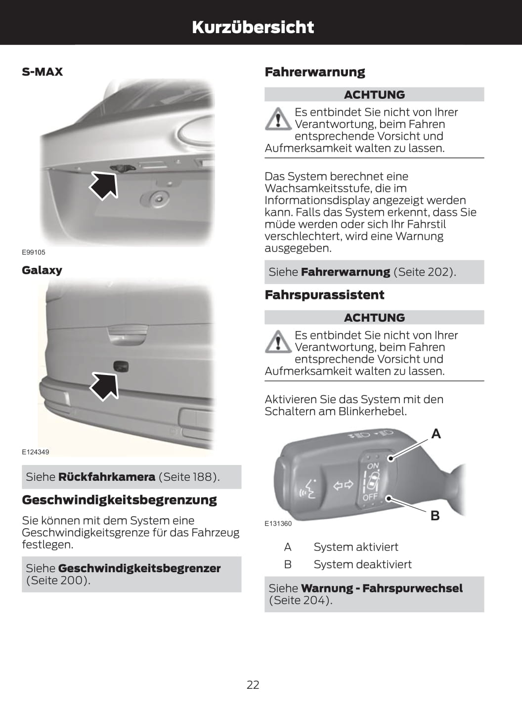 2011-2012 Ford Galaxy/S-Max Bedienungsanleitung | Deutsch