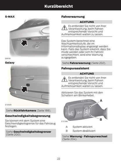 2011-2012 Ford Galaxy/S-Max Bedienungsanleitung | Deutsch