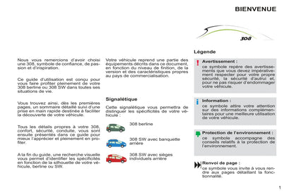 2012-2014 Peugeot 308 Bedienungsanleitung | Französisch