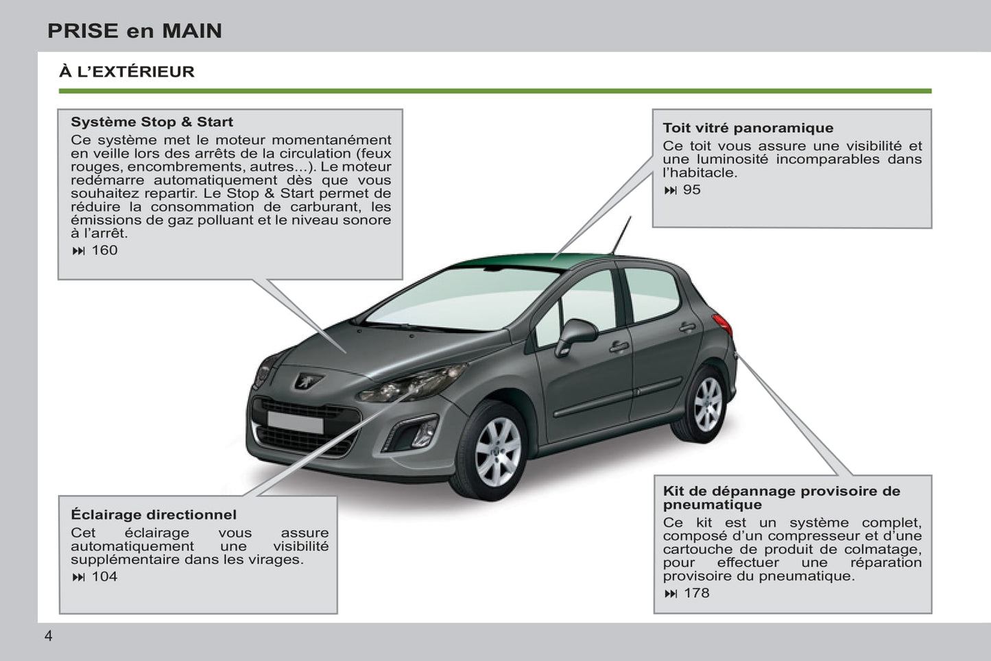 2012-2014 Peugeot 308 Bedienungsanleitung | Französisch