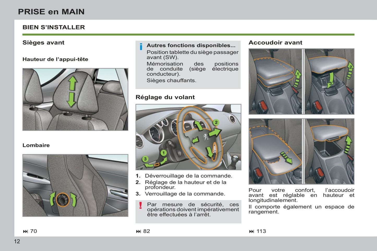 2012-2014 Peugeot 308 Bedienungsanleitung | Französisch