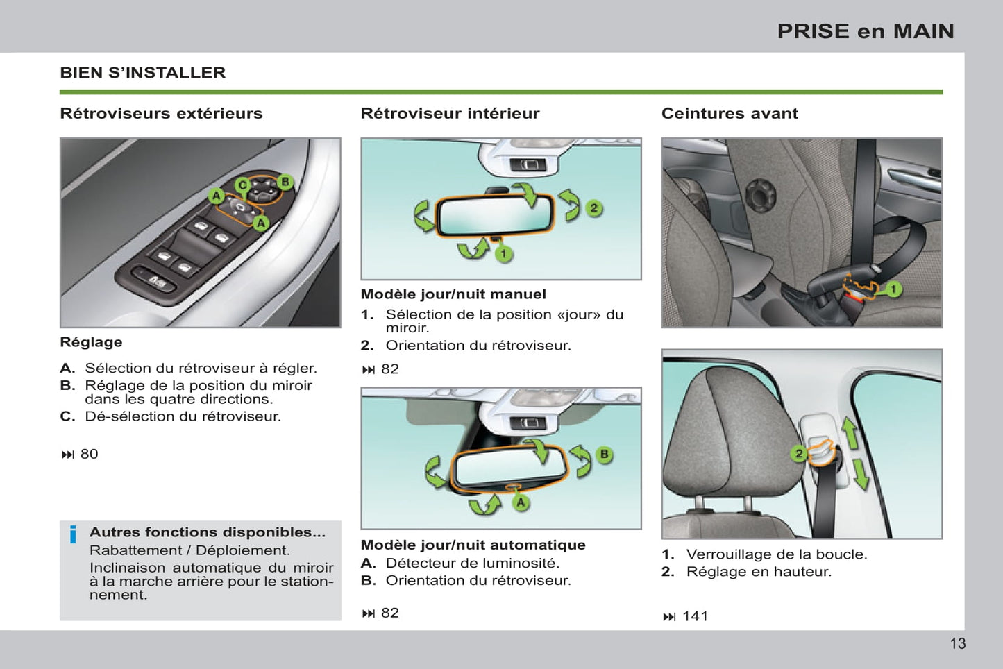 2012-2014 Peugeot 308 Bedienungsanleitung | Französisch