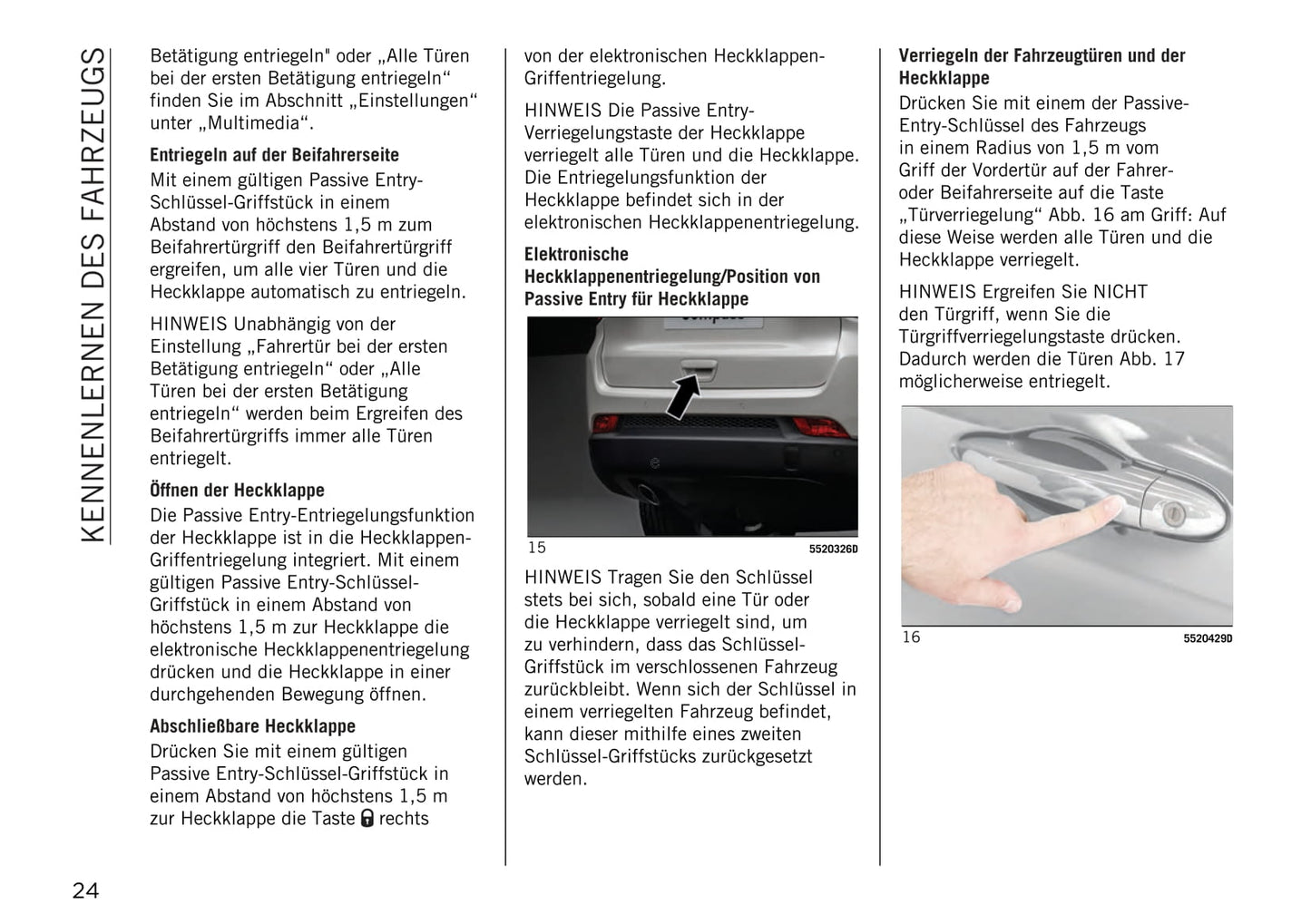 2020-2023 Jeep Compass Bedienungsanleitung | Deutsch