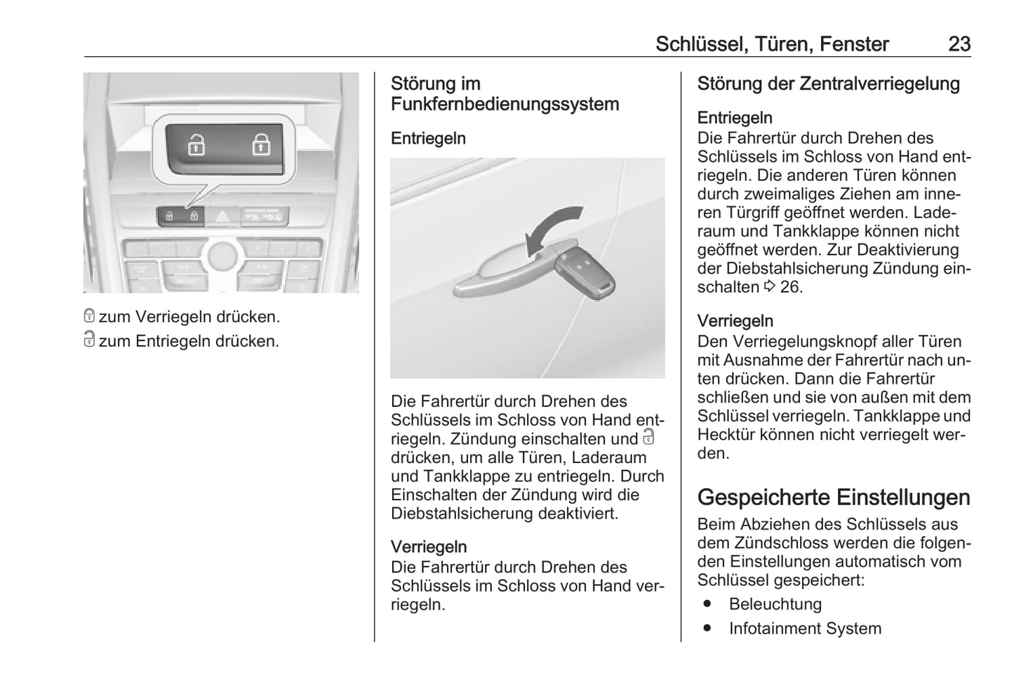 2016 Opel Zafira Tourer Owner's Manual | German