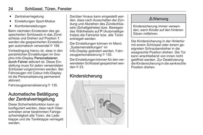 2016 Opel Zafira Tourer Owner's Manual | German