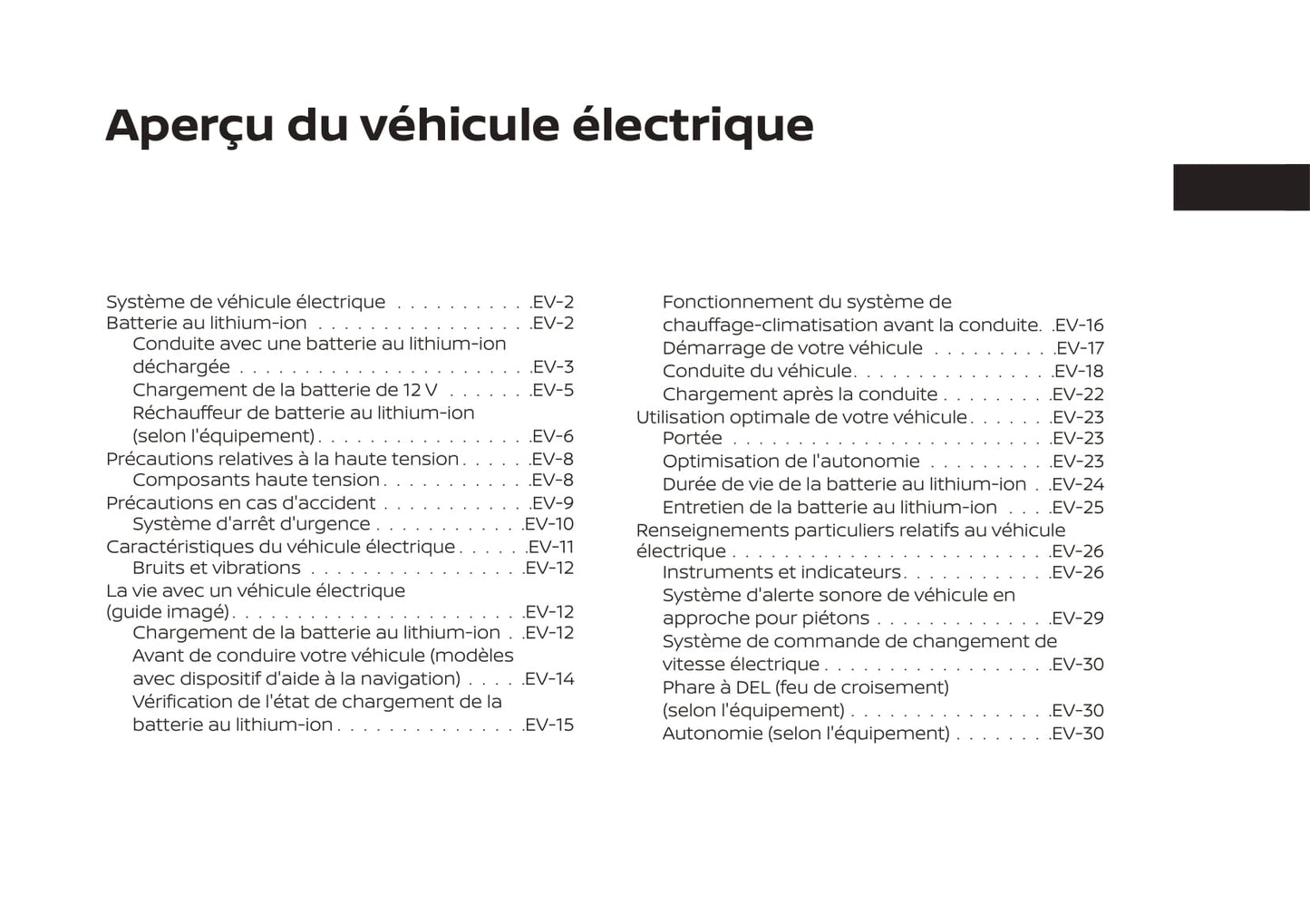 2017-2020 Nissan Leaf Bedienungsanleitung | Französisch