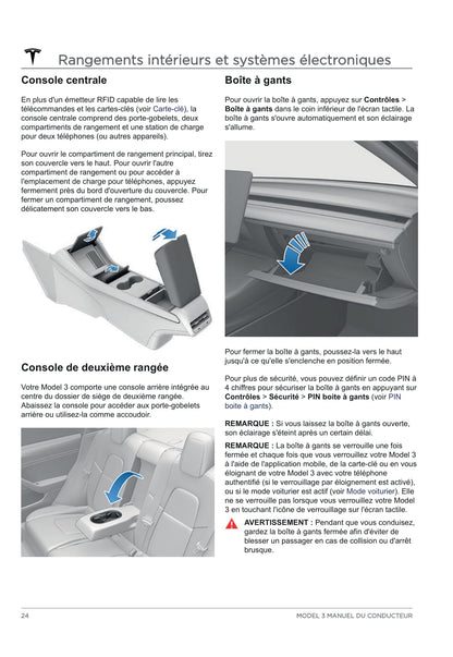 2020 Tesla Model 3 Bedienungsanleitung | Französisch