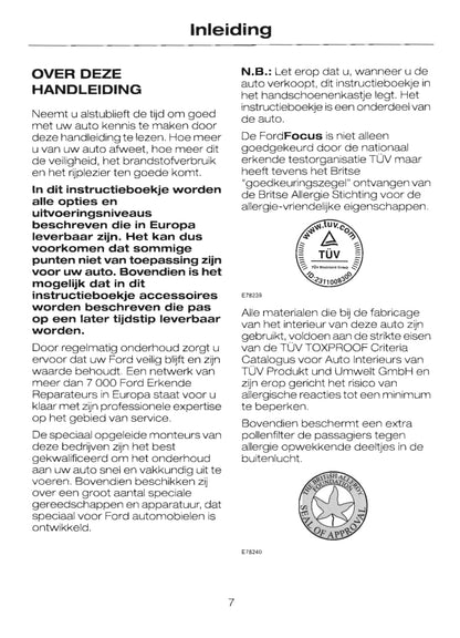 2004-2008 Ford Focus Bedienungsanleitung | Niederländisch