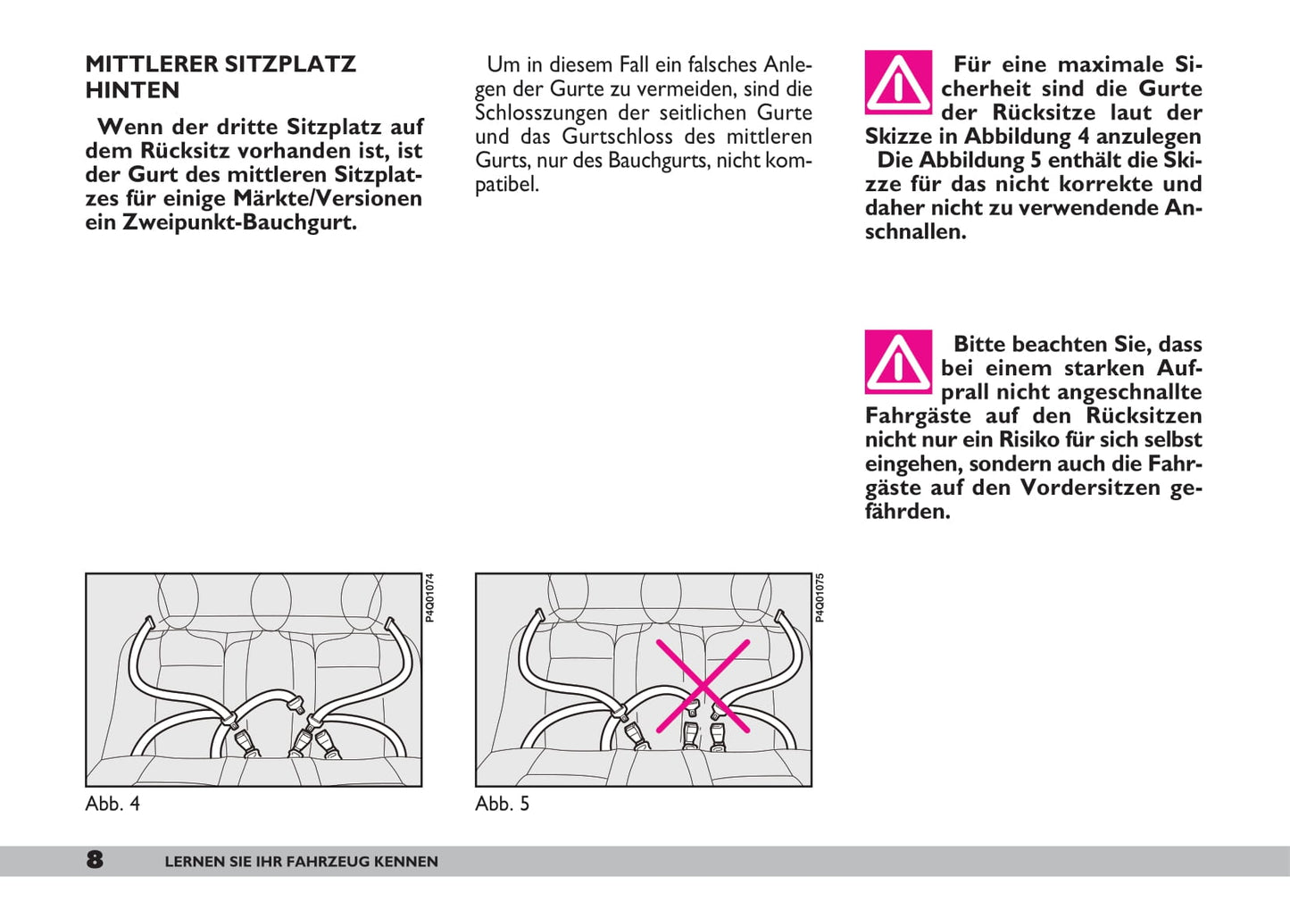 2007-2008 Fiat 600 Owner's Manual | German