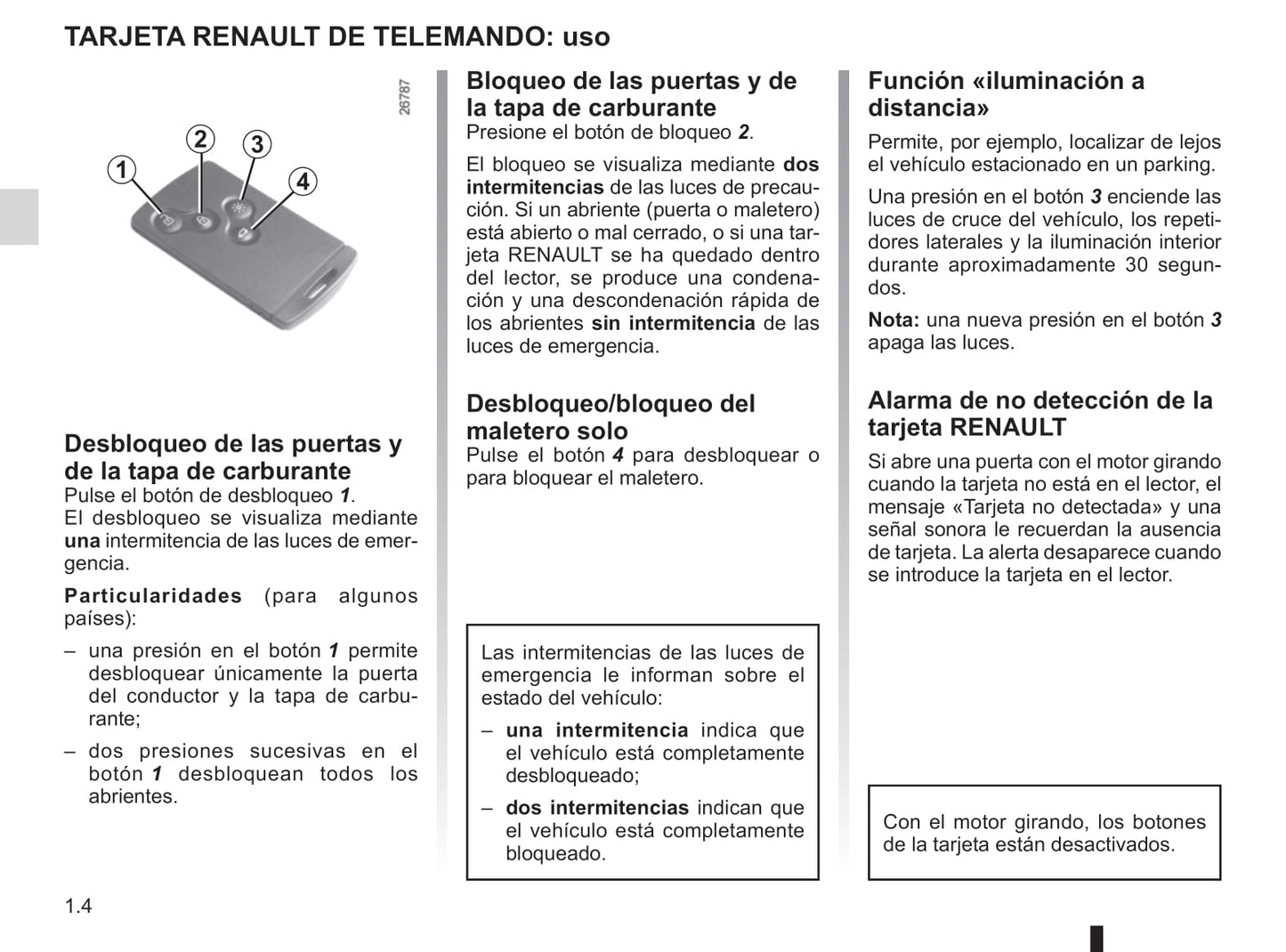 2014-2015 Renault Laguna/Laguna Coupé Owner's Manual | Spanish