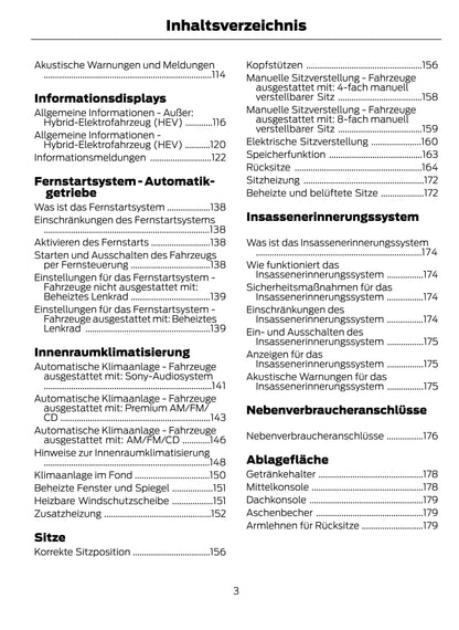 2021-2023 Ford Galaxy / S-max Owner's Manual | German