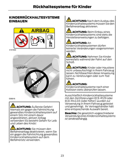 2021-2023 Ford Galaxy / S-max Owner's Manual | German