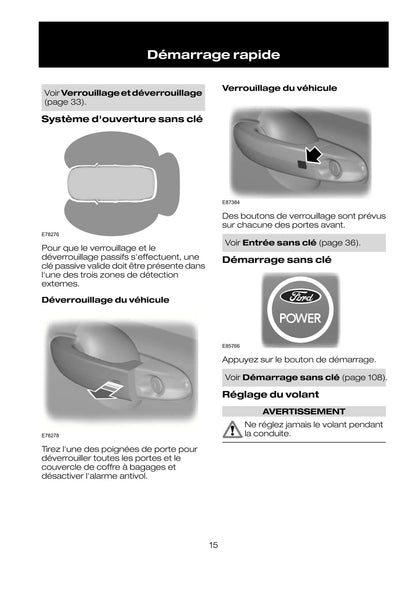 2008-2009 Ford Kuga Bedienungsanleitung | Französisch