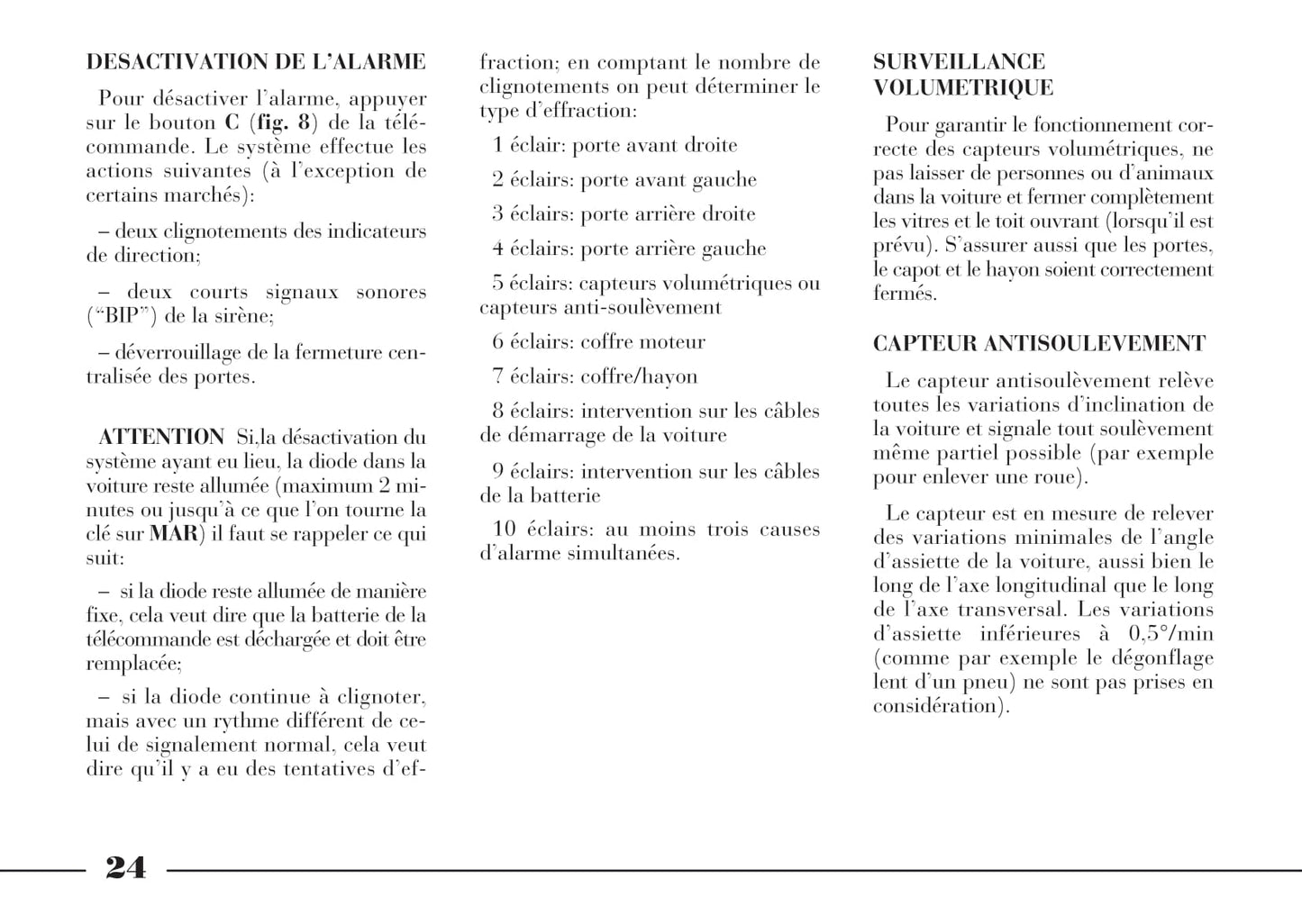 2001-2005 Lancia Lybra Owner's Manual | French