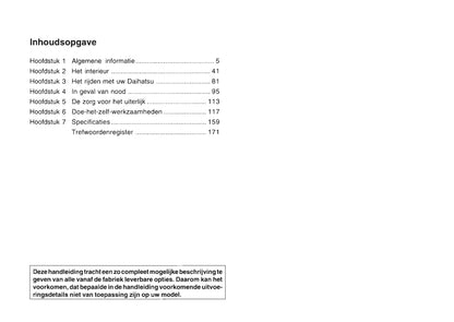 1998-2002 Daihatsu Sirion Owner's Manual | Dutch